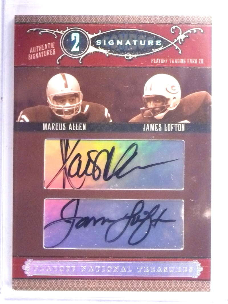 DELETE 14227 2006 National Treasures Combos Marcus Allen & James Lofton autograph #/25