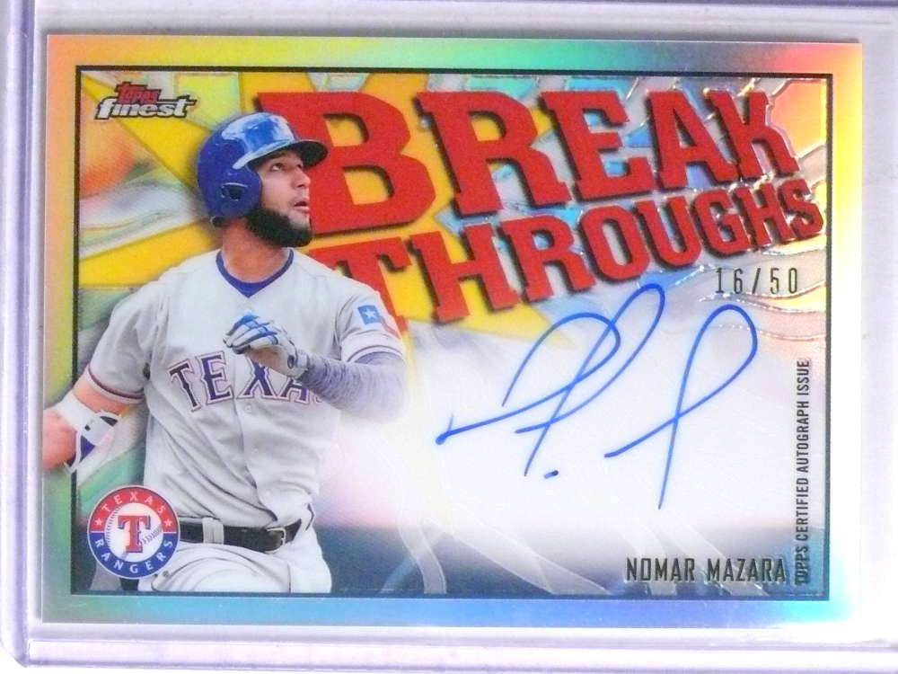 DELETE 14353 2017 Topps Finest Brek Throughs Refractor Nomar Mazara autograph #D16/50