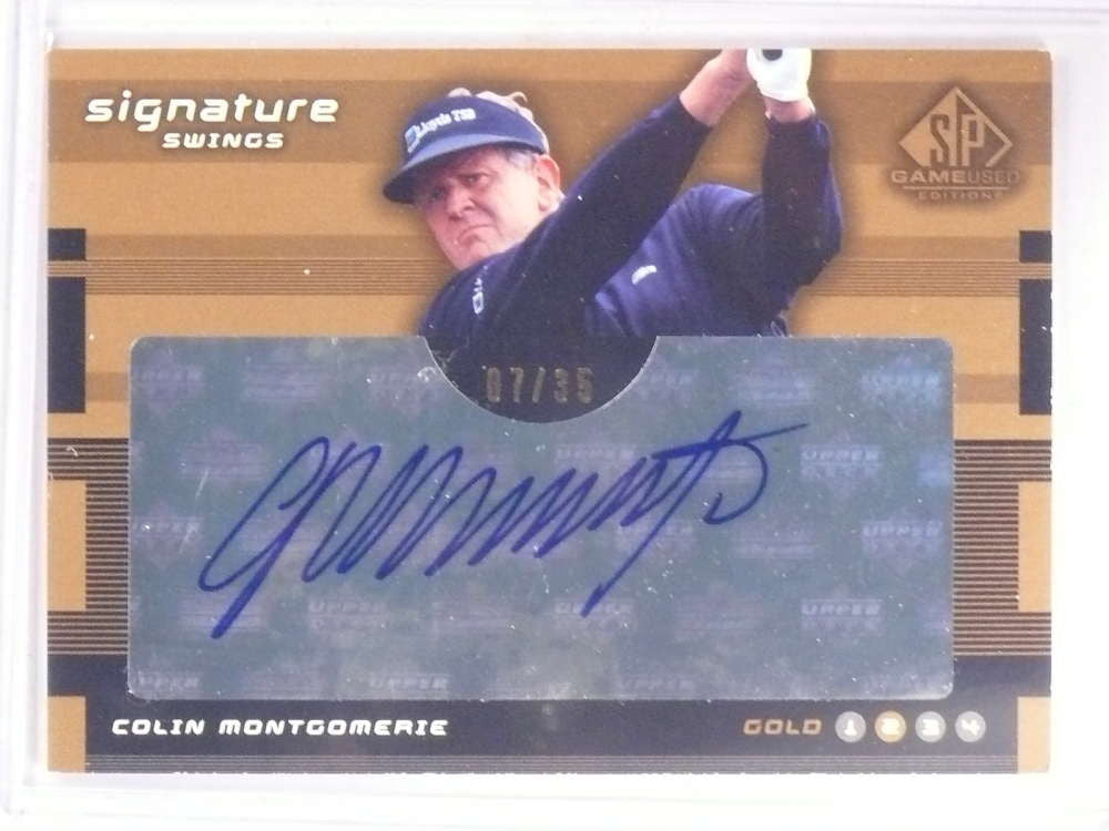 2003 Sp Game Used Signature Swings Colin Montgomerie autograph #D07/35