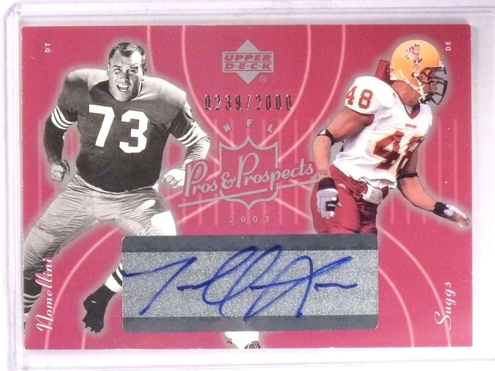 DELETE 14488 2003 UD Pros & Prospects Terrell Suggs autograph rc #D239/2000 #137