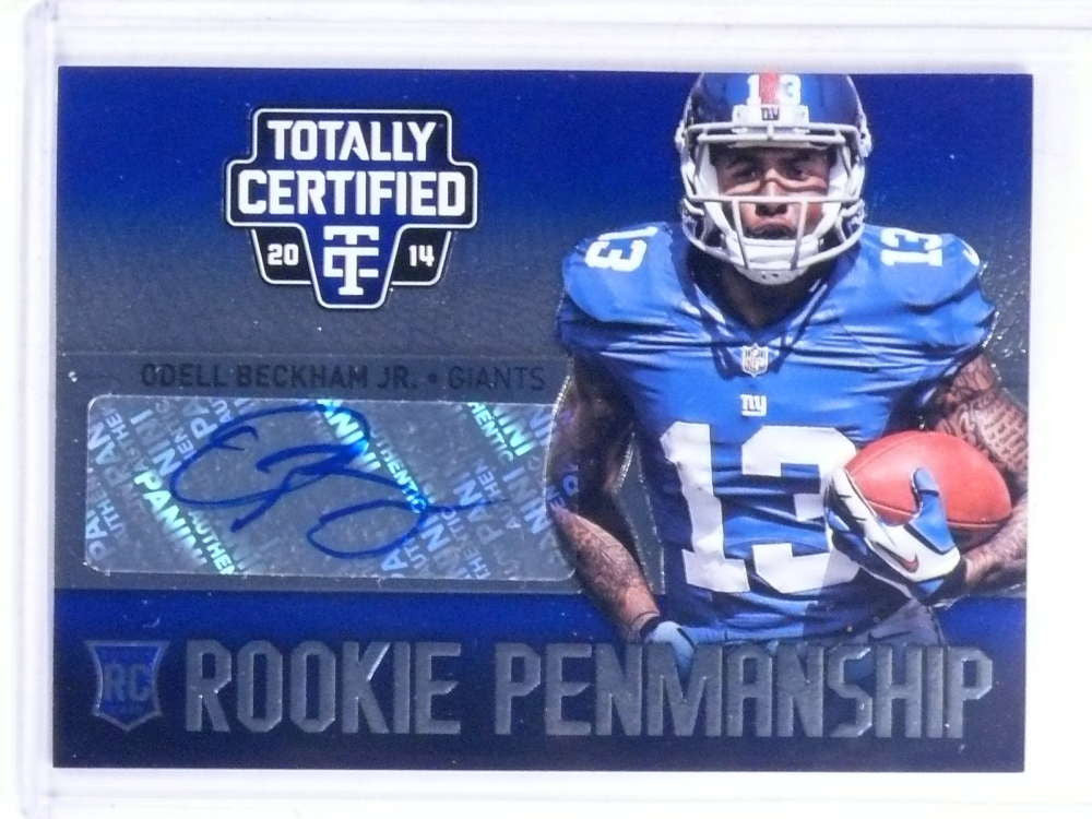 DELETE 14621 2014 Totally Certified Penmanship Blue Odell Beckham Jr. autograph rc /25