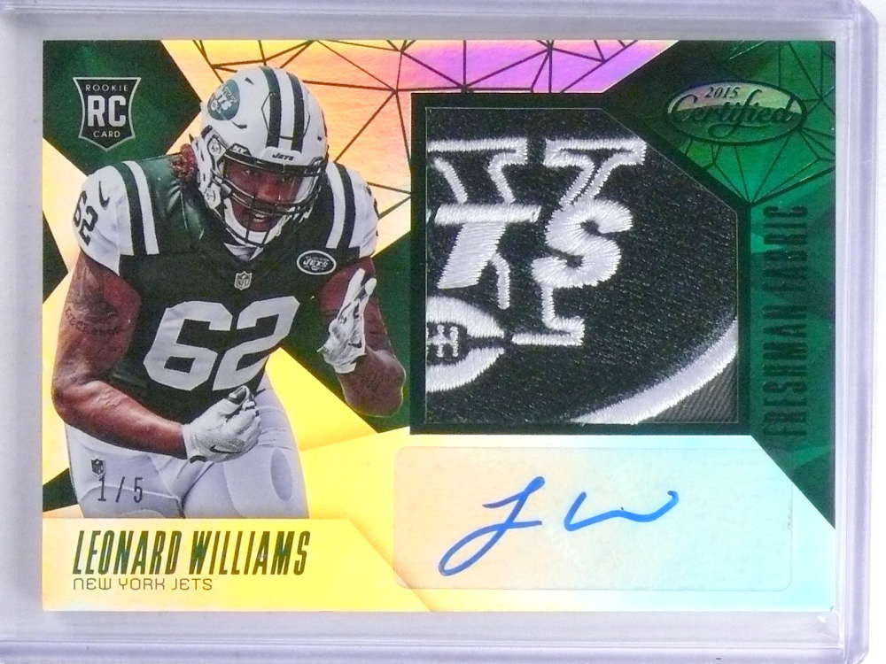 DELETE 14656 2015 Certified Mirror Emerald Leonard Williams autograph patch rc #D1/5