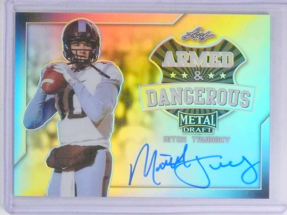 DELETE 14664 2017 Leaf Metal Armed & Dangerous Mitch Trubisky autograph auto rc rookie