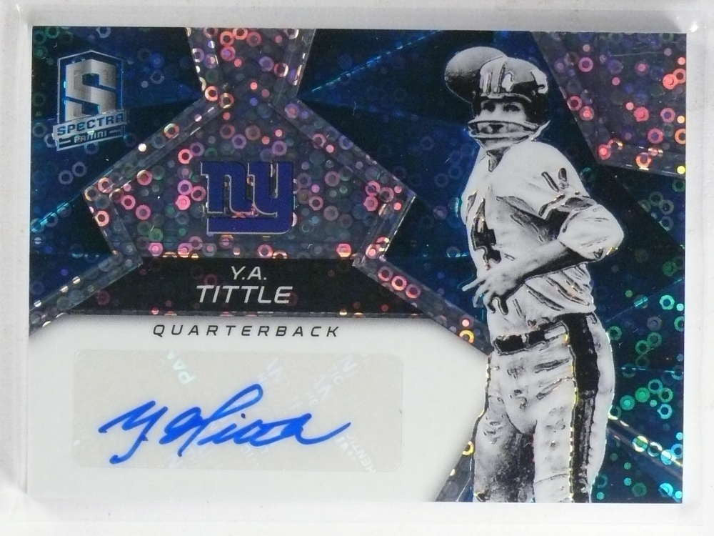 DELETE 15446 2017 Panini Spectra Signatures Blue Y.A. Tittle autograph auto #D16/50 