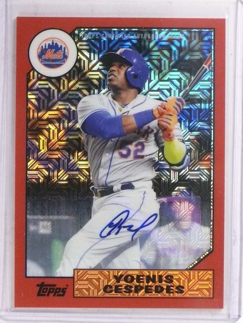 DELETE 16621 2017 Topps 87 Silver Pack Chrome Red Yoenis Cespedes autograph auto #D5/5