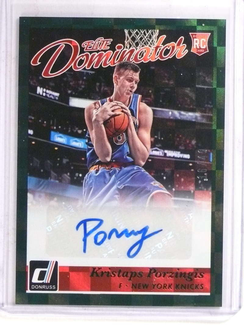 DELETE 16690 2015-16 Donruss Elite Dominator Kristaps Porzingis autographh rc #D16/49