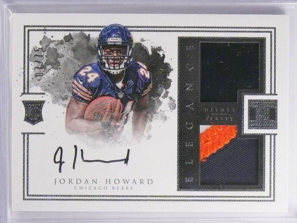 DELETE 17155 2016 Impeccable Jordan Howard autograph auto helmet patch rc #D07/75