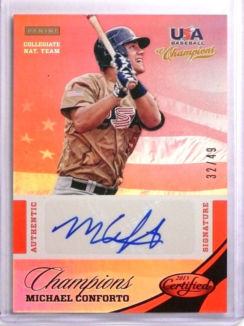 DELETE 17202 2013 Panini Champions USA Michael Conforto autograph auto rc #D32/49