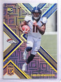 2017 Panini Elite Blue Carlos Henderson Rookie RC #D12/15 #186
