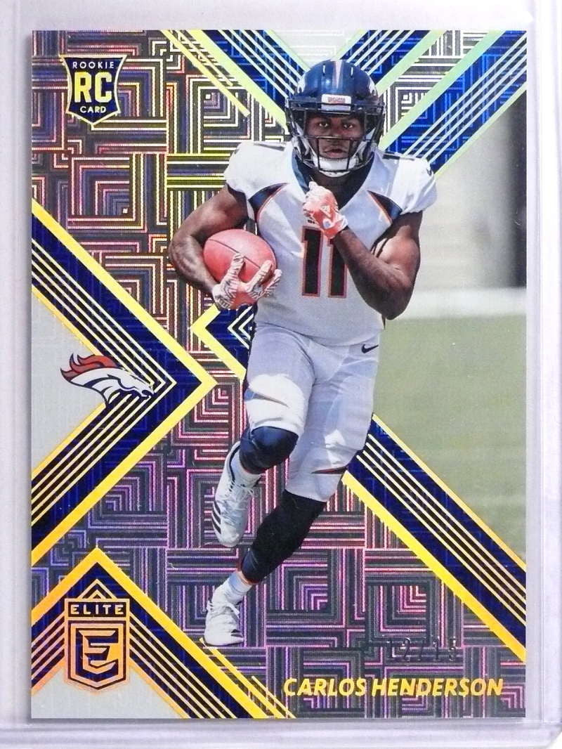 2017 Panini Elite Blue Carlos Henderson Rookie RC #D12/15 #186