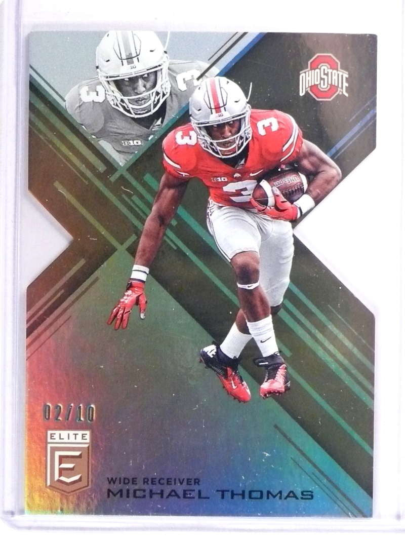 2017 Elite Draft Picks Status Die Cut Gold Michael Thomas #D02/10 #77
