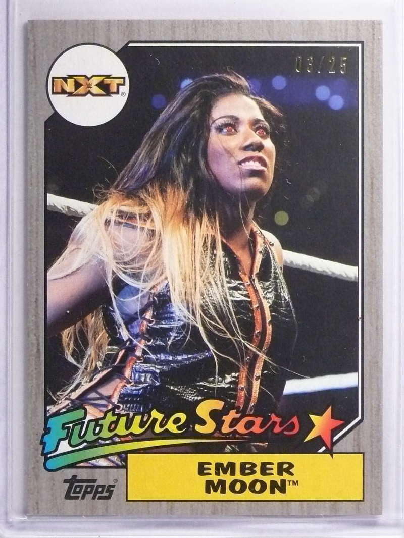 SOLD 17950 2017 Topps WWE Heritage Silver Ember Moon #D03/25 #3