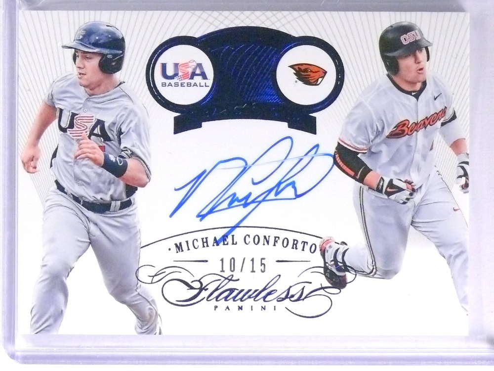 DELETE 17988 2016 Panini Flawless USA Michael Conforto autograph auto #D10/15 #T-MC