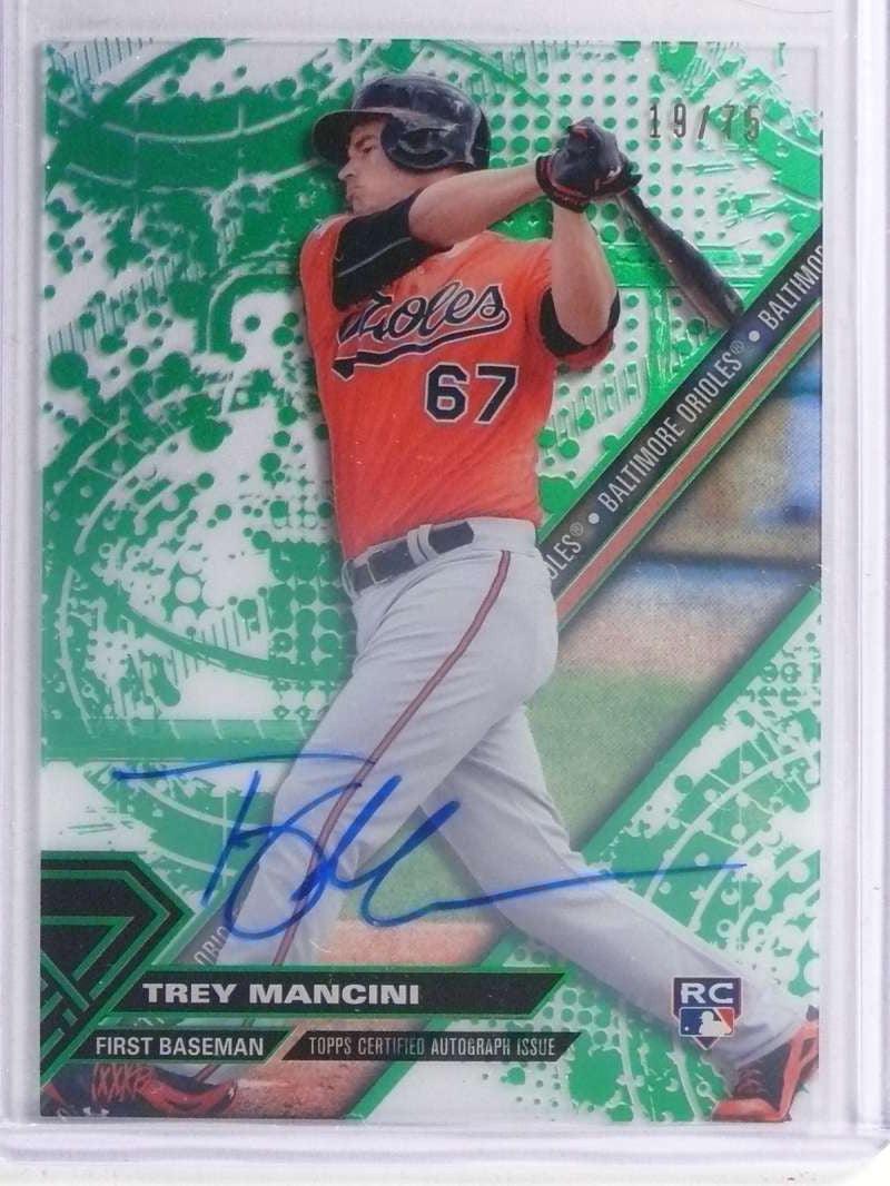 DELETE 18178 2017 Topps High Tek Green Trey Mancini Rookie Autograph auto #D19/75