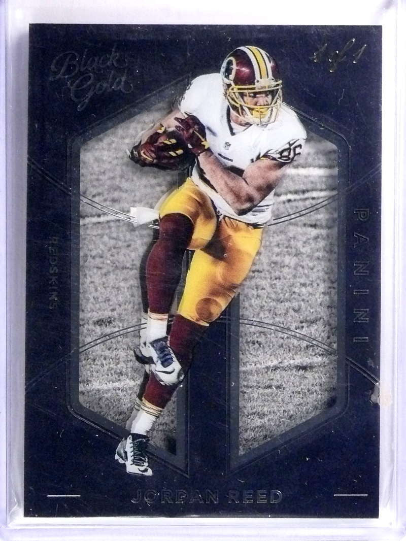 DELETE 18433 2016 Panini Black Gold Printing Plate Black Jordan Reed #D1/1
