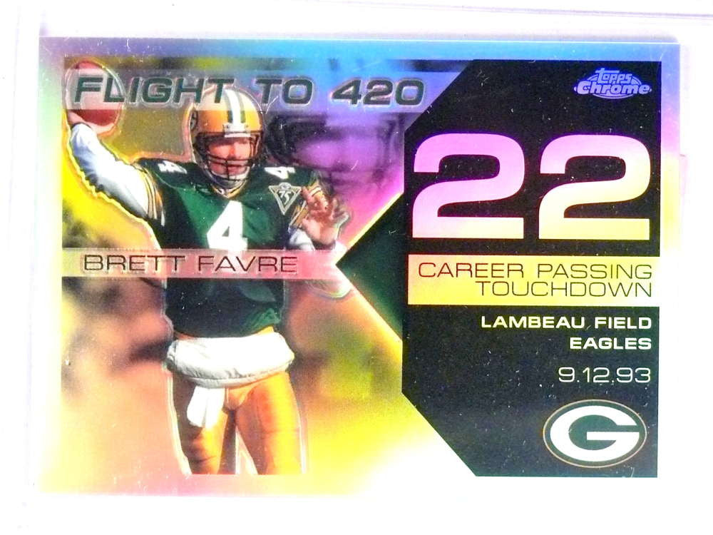 2007 Topps Chrome Brett Favre Collection 420 Refractor #D195/199 #BFCBF22