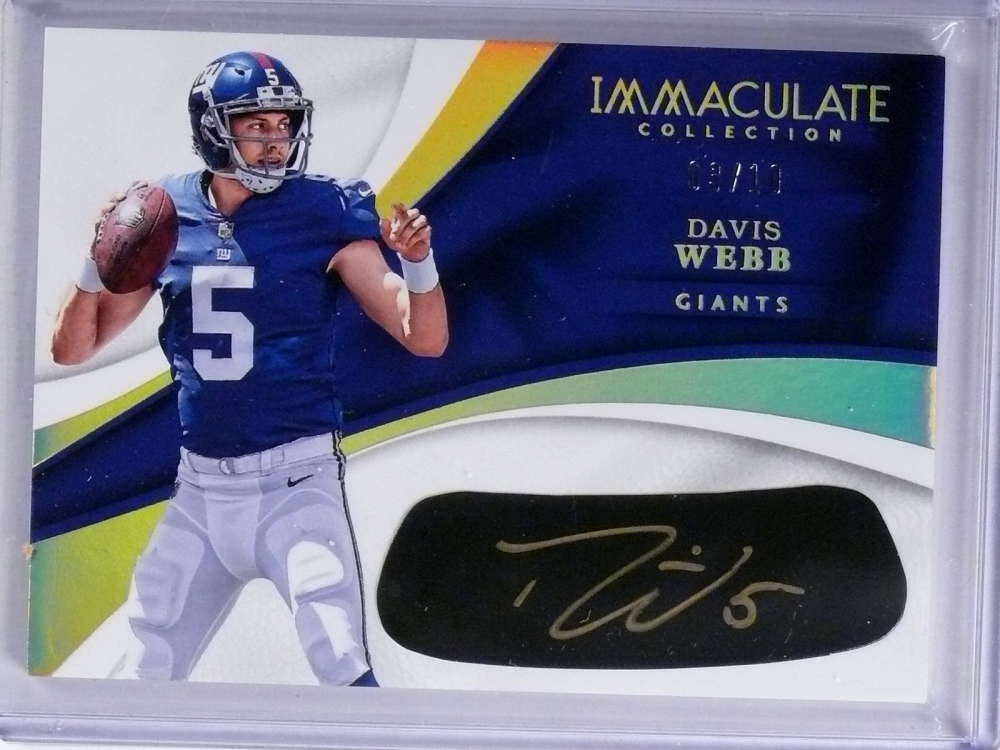 DELETE 19279 2017 Panini Immaculate Gold Davis Webb autograph auto rc rookie #D03/10