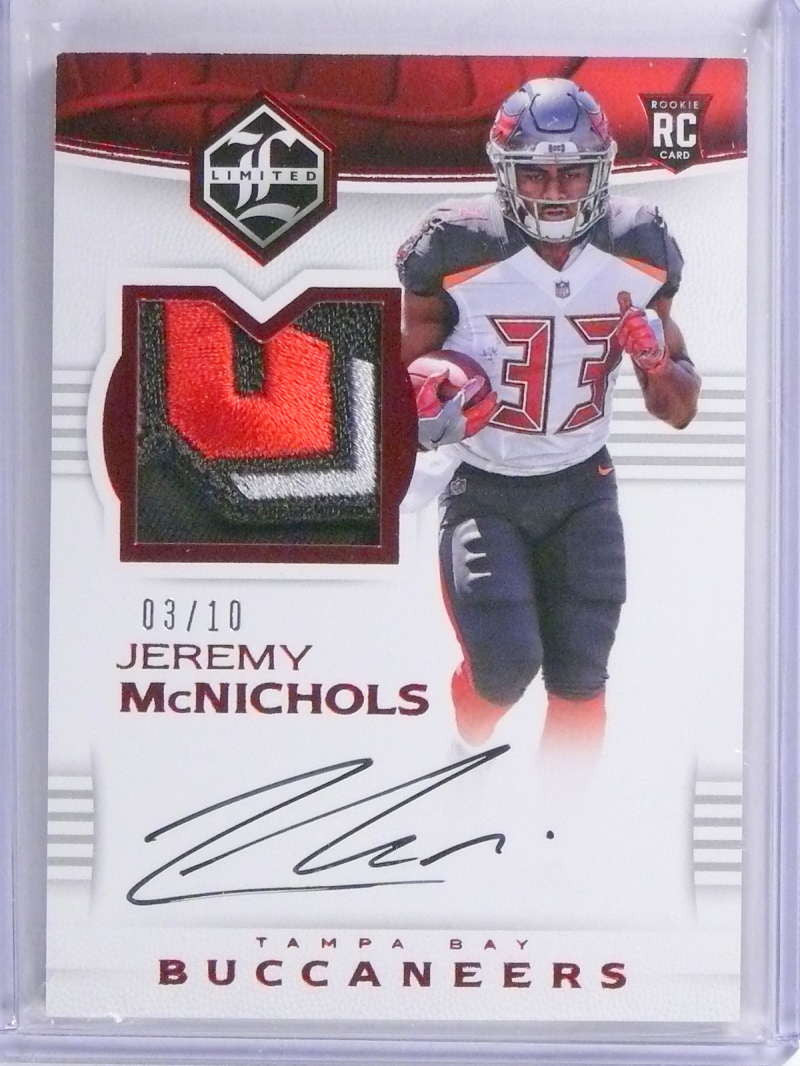 DELETE 19286 2017 Panini Limited Jeremy Mcnichols autograph tag patch rc #D03/10