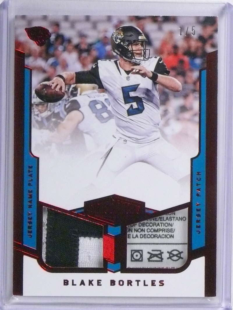 DELETE 19295 2017 Panini Plates Patches Nameplate Blake Bortles tag patch #D1/5 RED