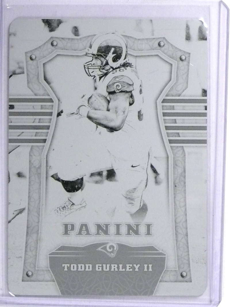 2017 Panini Plates & Patches Todd Gurley Black Printing Plate #D 1/1