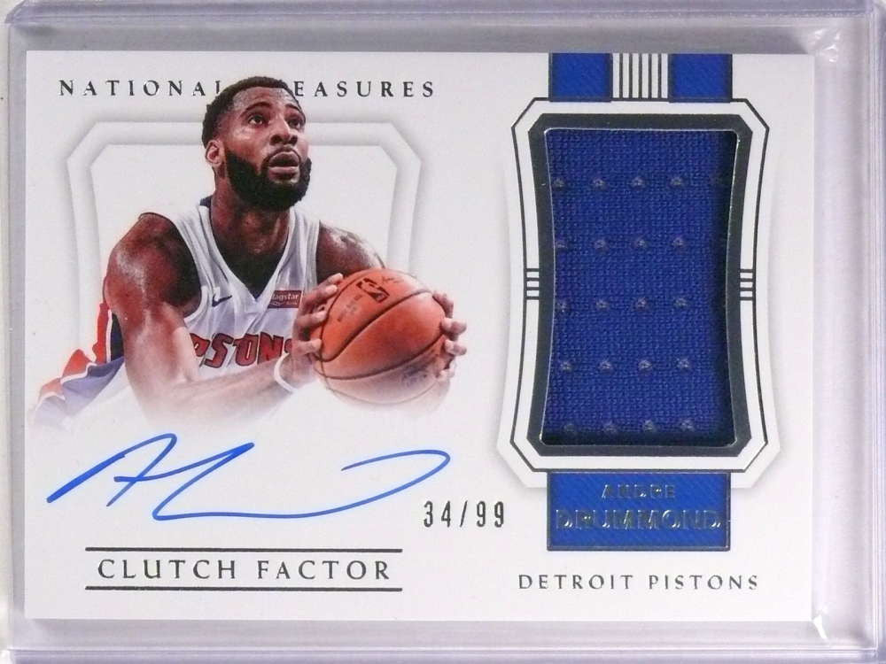 DELETE 19579 2017-18 National Treasures Clutch Andre Drummond autograph jersey #D/99