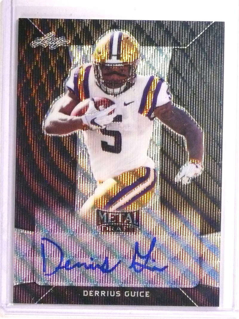 DELETE 19860 2018 Leaf Metal Draft Black Shimmer Derrius Guice autograph rc #D2/7 #DG1