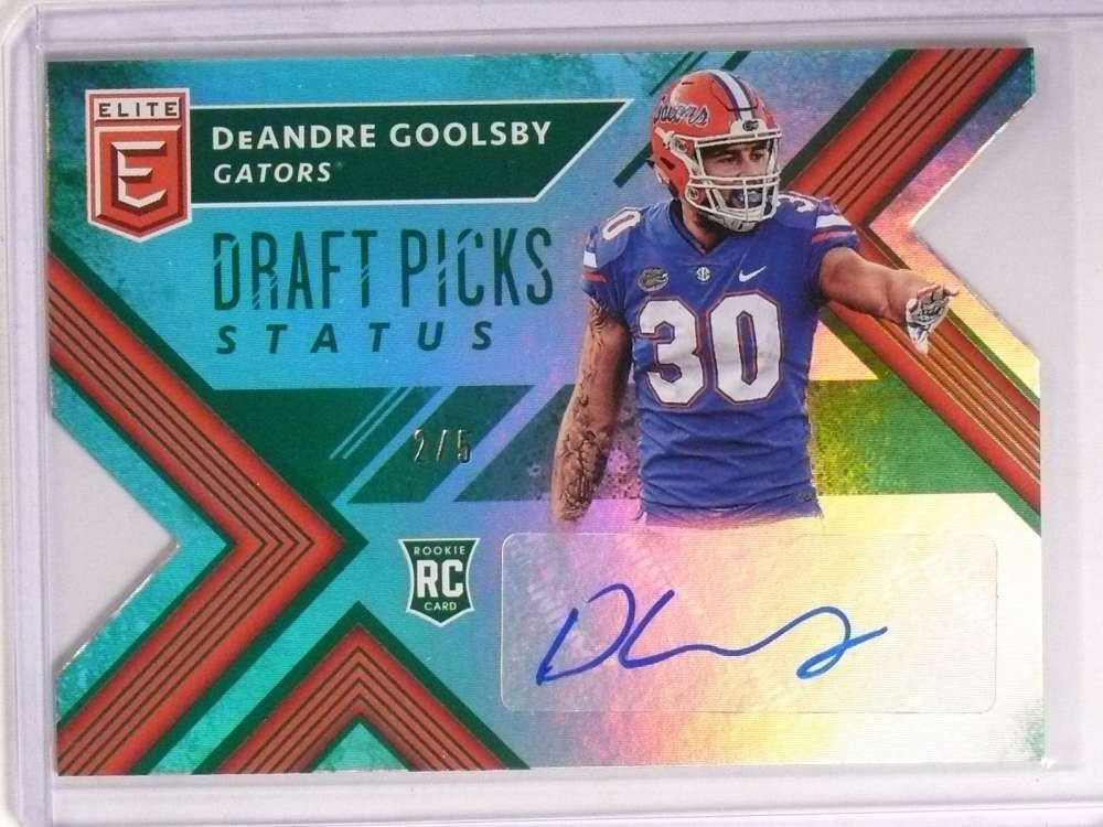 DELETE 19879 2018 Panini Elite Draft Picks Status Deandre Goolsby autograph rc #D2/5