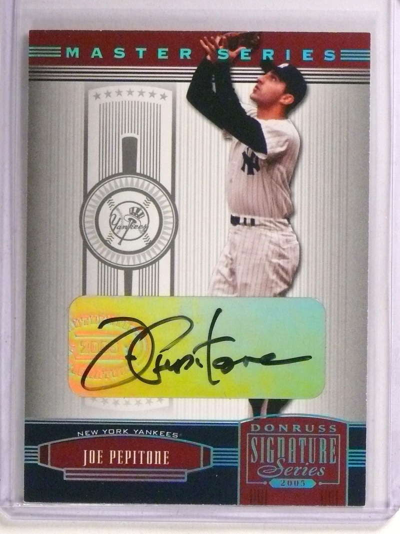 DELETE 19970 2005 Donruss Signature Series Master Series Joe Pepitone autograph #D01/10