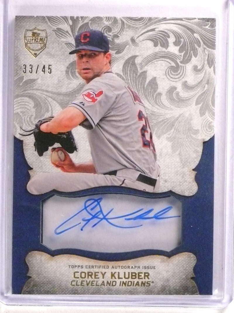 DELETE 20353 2015 Topps Supreme Stylings Corey Kluber autograph auto #D33/45 