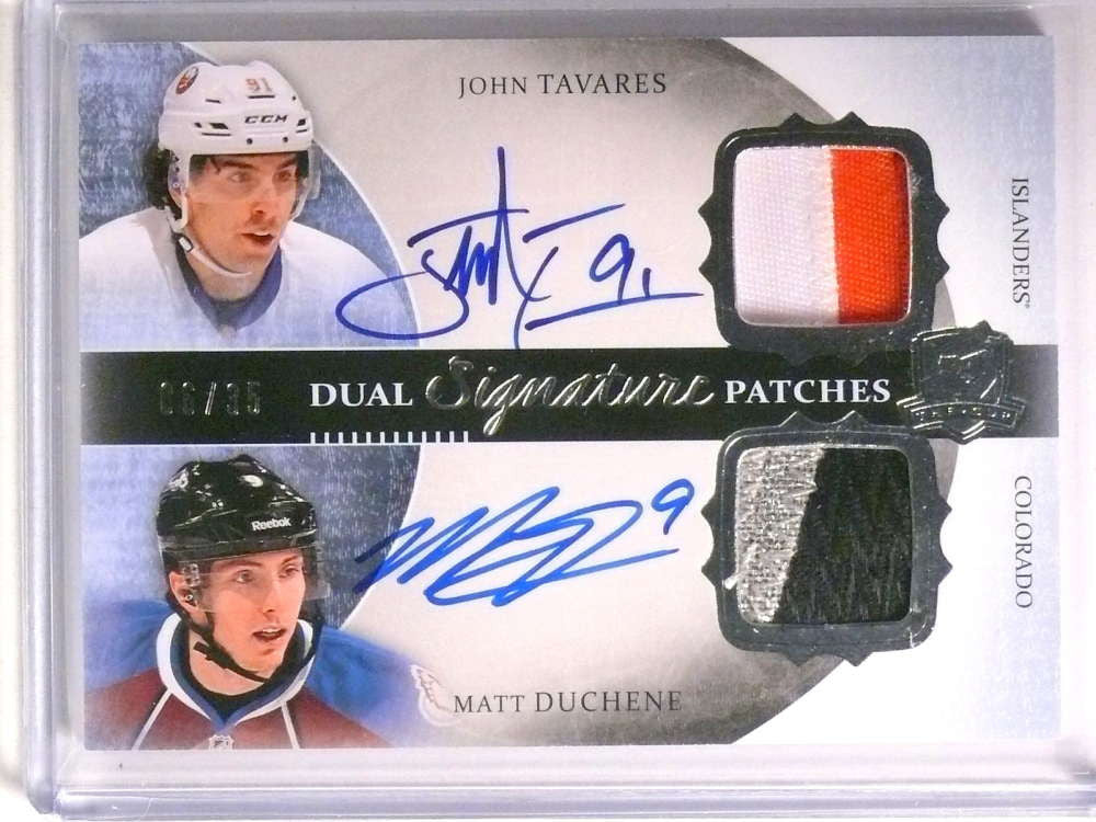 2013-14 Upper Deck The Cup John Tavares Matt Duchene autograph patch /35
