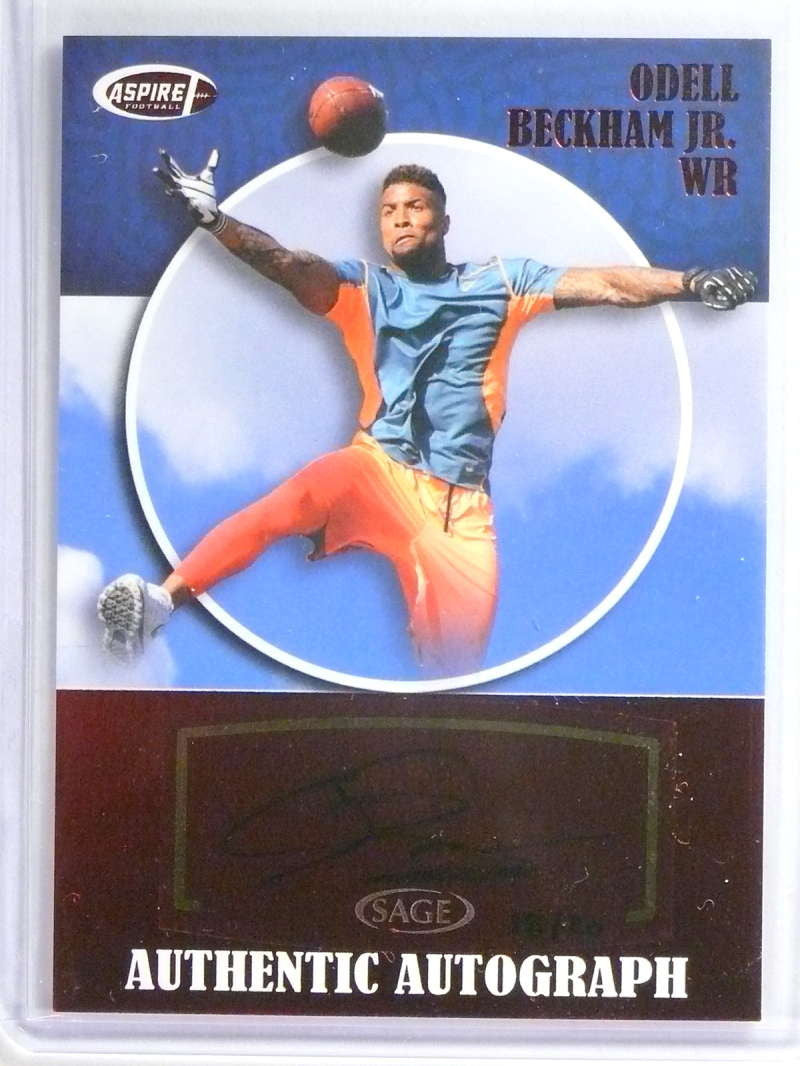 DELETE 20733 2015 Sage Aspire Odell Beckham Jr. autograph auto rc rookie #D18/20 #2