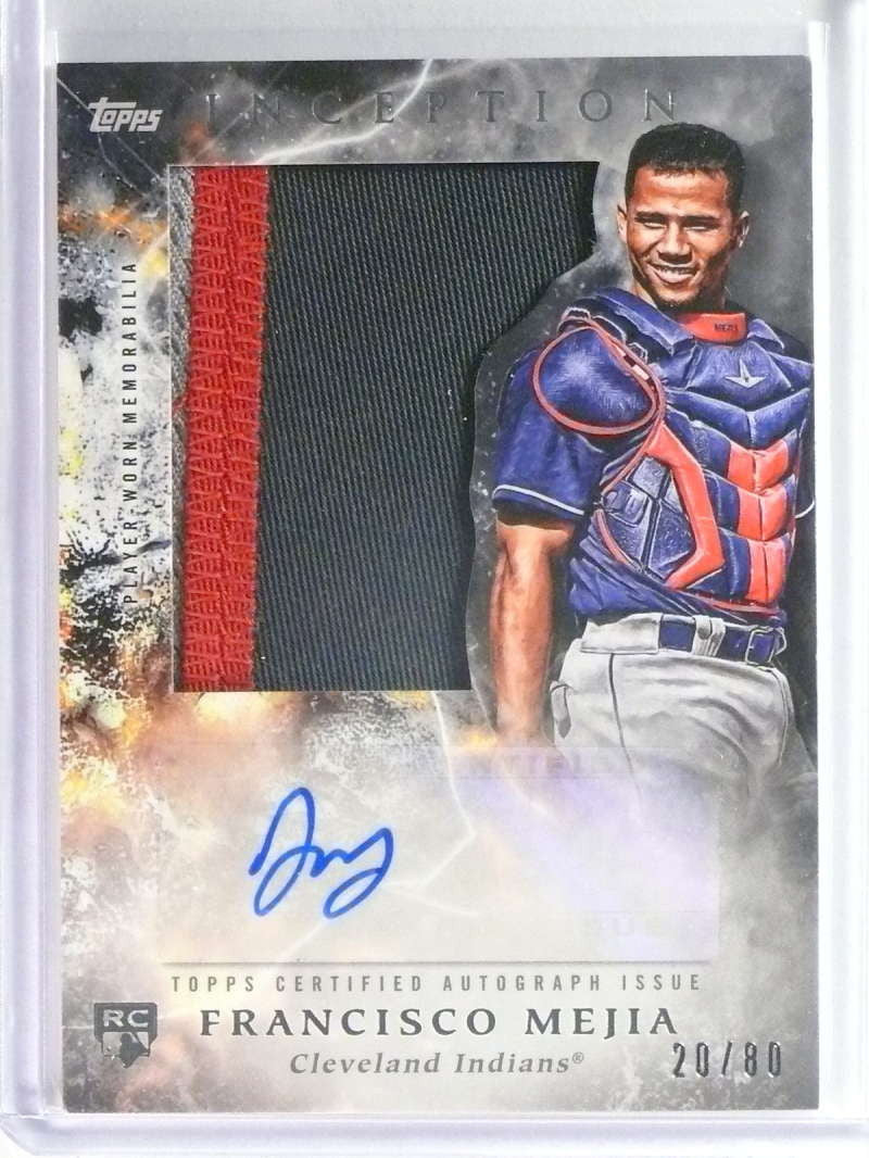 DELETE 20778 2018 Topps Inception Francisco Mejia autograph auto 2clr patch #D20/80