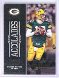 2016 Panini Football Aaron Rodgers Accolades Gold Passer Rating #D09/10
