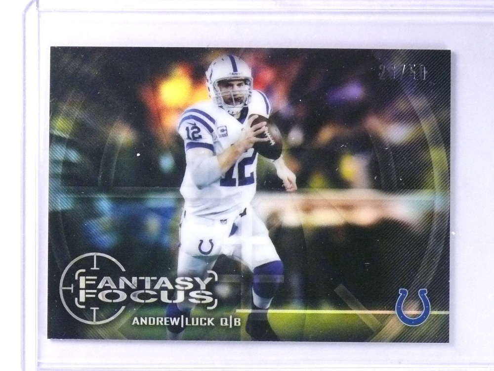 2014 Topps Chrome Mini Andrew Luck Fantasy Focus Refractor #D26/50