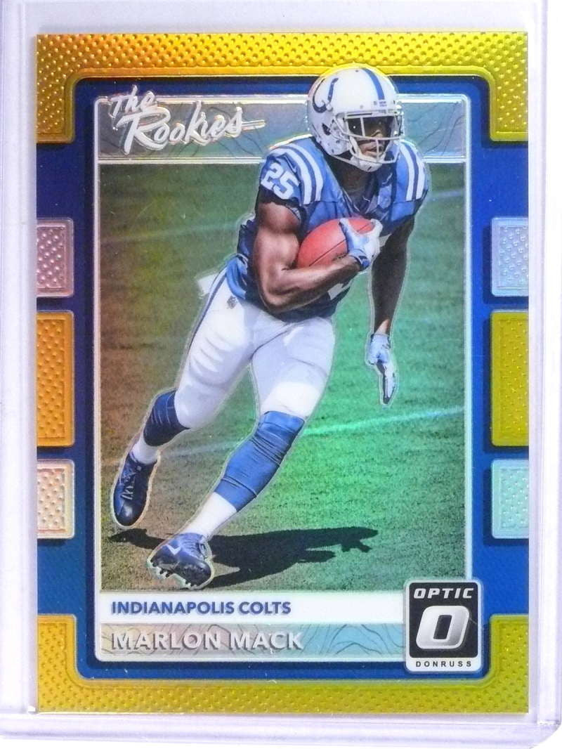 2017 Donruss Optic The Rookies Gold Prizm Marlon Mack Rookie RC #D07/10