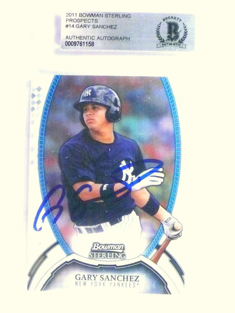 DELETE 21348 2011 Bowman Sterling Refractor Gary Sanchez Signed rookie card BAS BGS