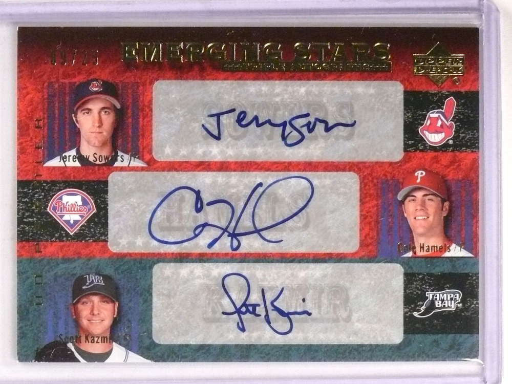 DELETE 21362 2007 UD Premier Emerging Stars Sowers Hamels Kazmir autograph auto /25