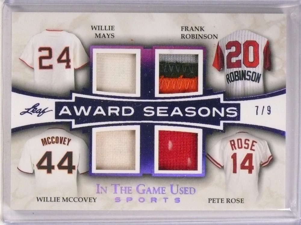 DELETE 21447 2018 ITG Used Award Seasons Mays Rose Robinson McCovey patch jersey /9