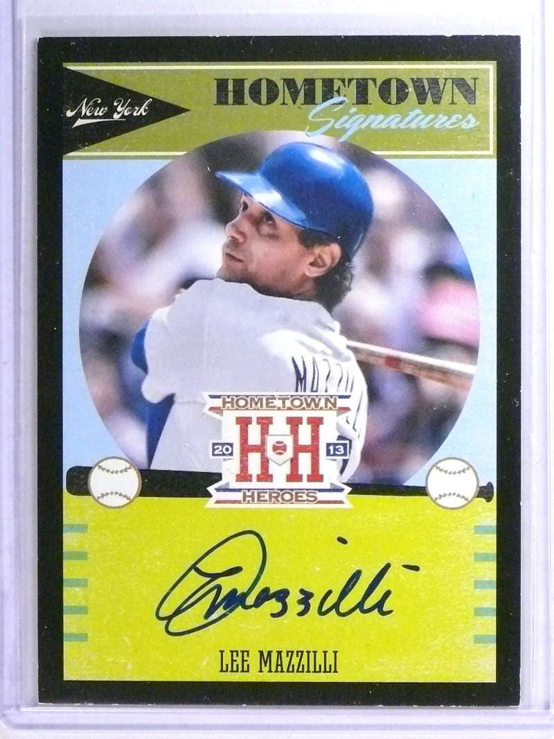 DELETE 21696 2003 Homewtown Heroes Signatures Black Lee Mazzilli autograph #D1/1