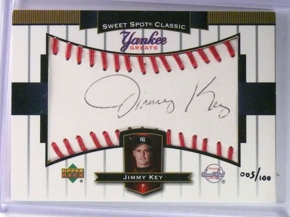 DELETE 21724 2003 UD Sweet Spot Classic Yankee Greats Autograph Jimmy Key #D005/100 