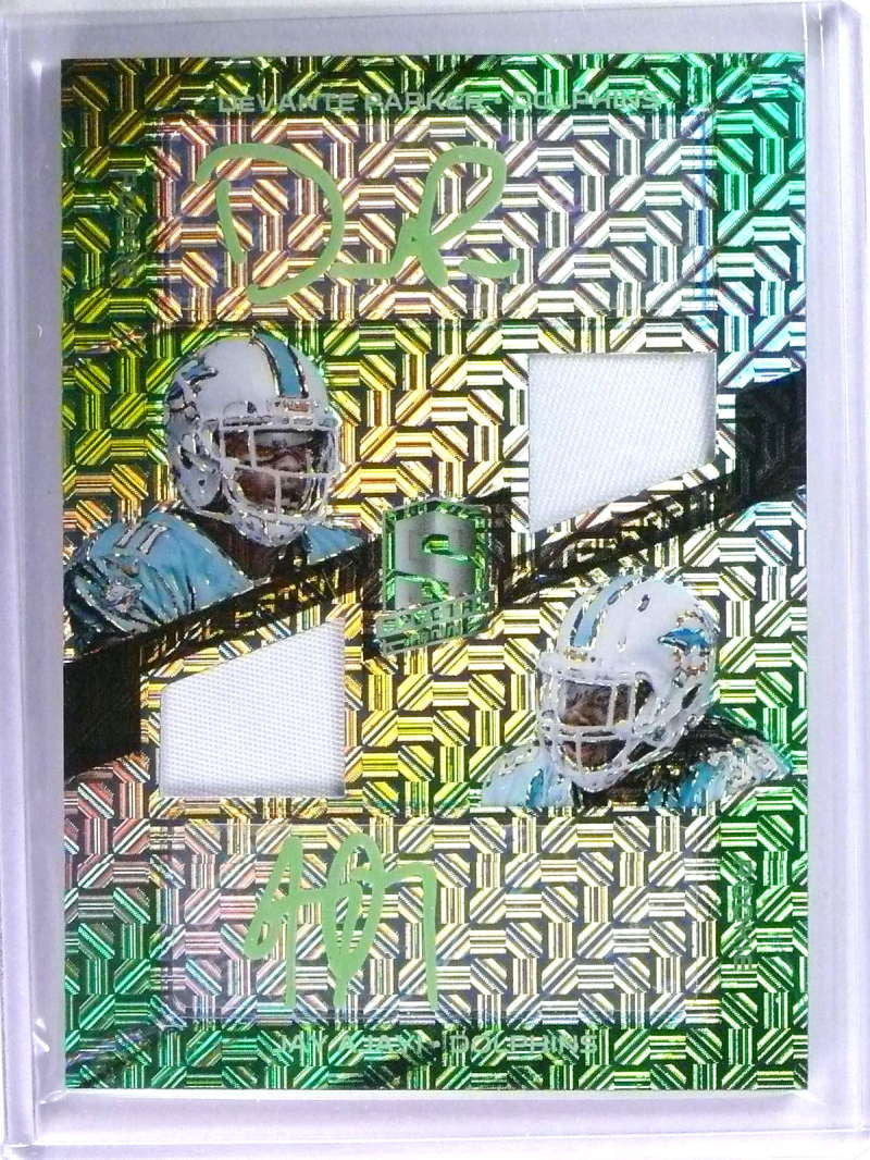 DELETE 21903 2015 Spectra Neon Green Autograph Jersey DeVante Parker Jay Ajayi rc /15