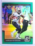 2017 Donruss Optic Green Emerald Prizm Adrian Peterson #D2/5 #82