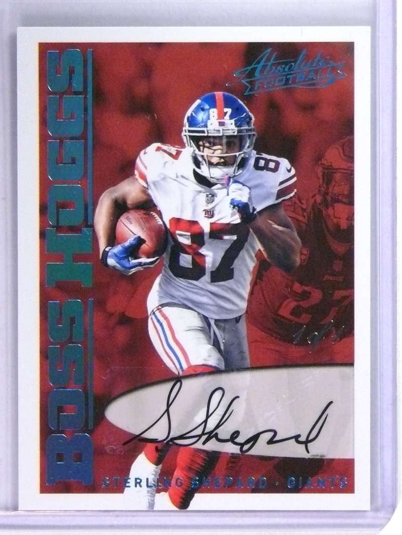 2018 Panini Absolute Boss Hoggs Sterling Shepard autograph auto #D 1/1