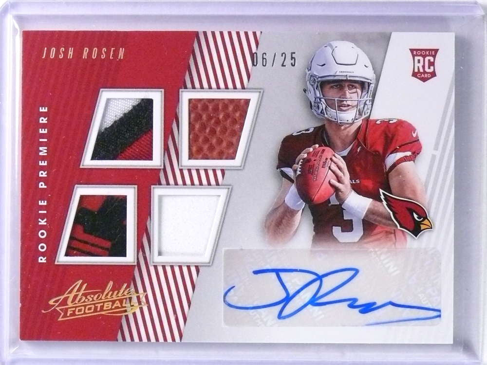 DELETE 22483 2018 Absolute Gold Spectrum Josh Rosen Rookie Patch Autograph #D06/25 #152