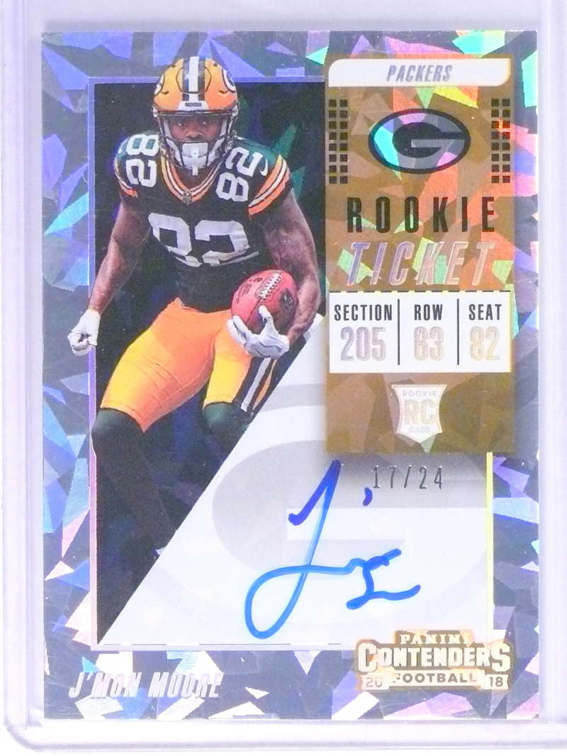 DELETE 22813 2018 Panini Contenders Cracked Ice J'Mon Moore Rookie Autograph #D17/24