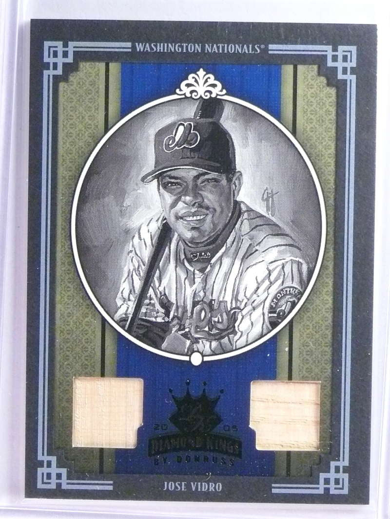 2005 Diamond Kings Framed Black Jose Vidro Dual Bat #D06/10 #136