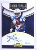 DELETE 23190 2018 Panini Contenders ROY Nyheim Hines Rookie Autograph #D03/10 #RYANH