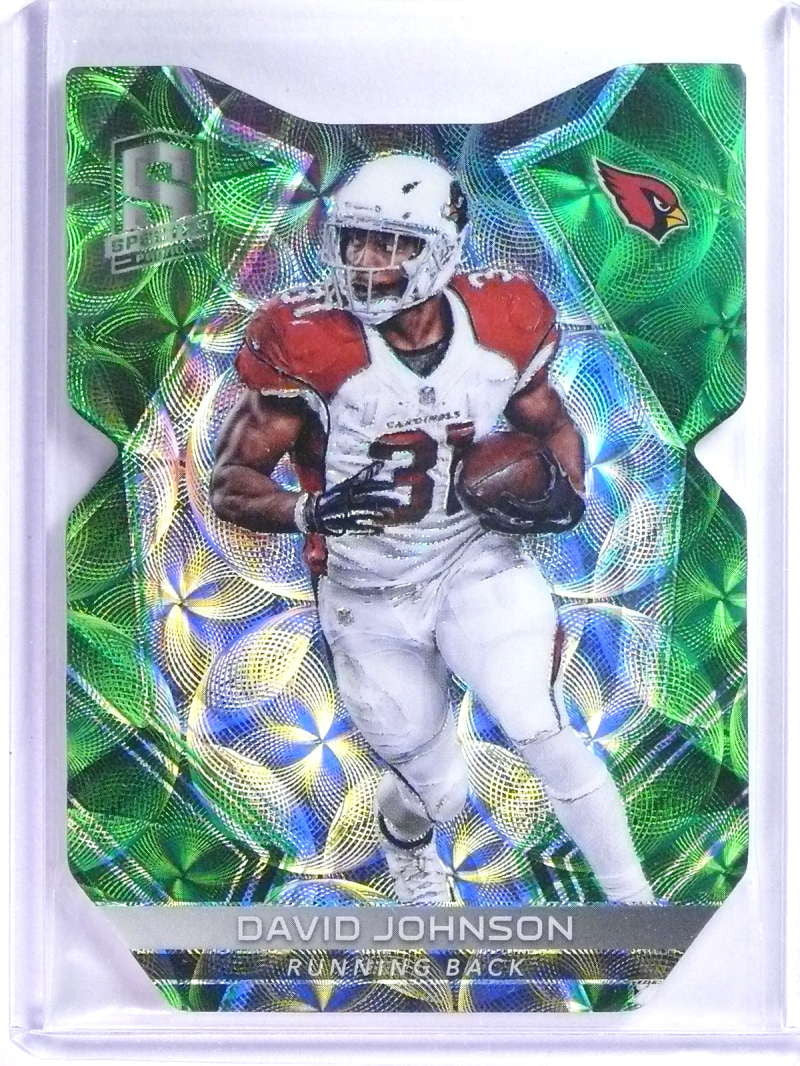 2017 Panini Spectra Neon Green Die Cut David Johnson #D08/20 #18