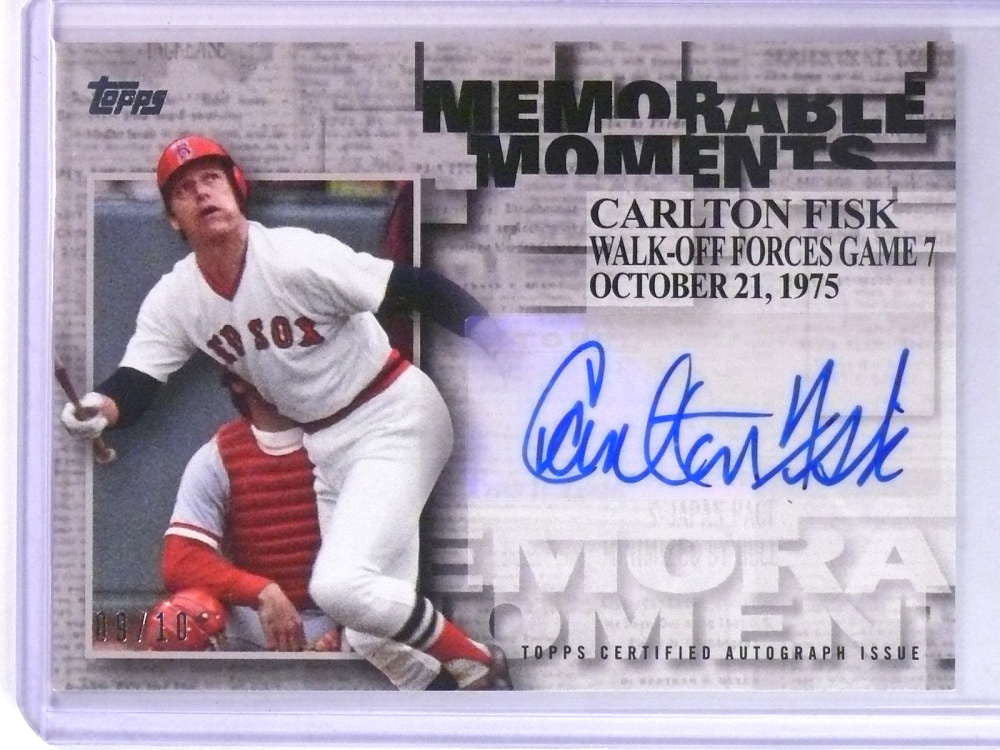 2017 Topps Memorable Moments Carlton Fisk autograph auto #D09/10 #CF