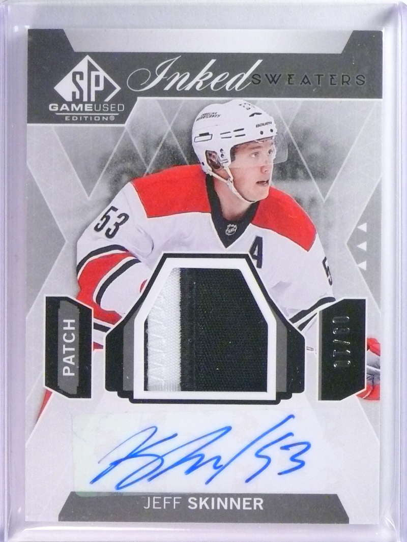 DELETE 23927 2015-16 Sp Game Used Inked Sweaters Jeff Skinner autograph patch #D9/10